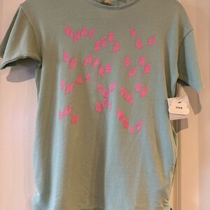 STEM light green girls blouse with 3 pockets Brand new with tags. 💯 %cotton.